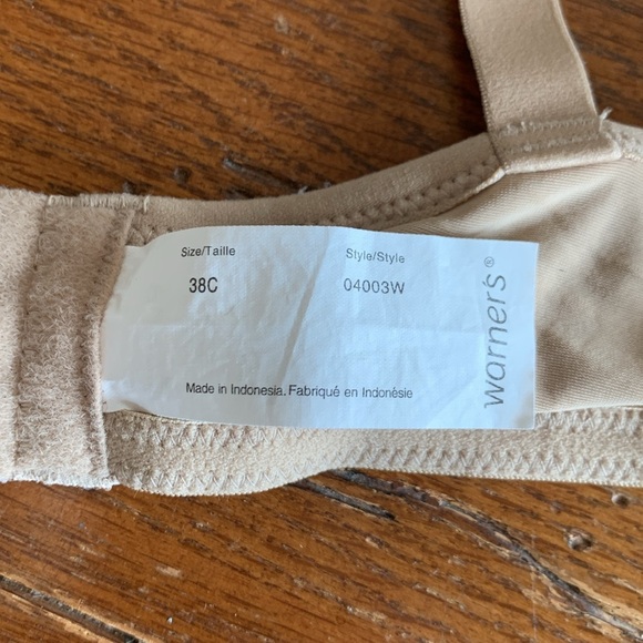 Warner's Women's Blissful Benefits Wireless Lift T-Shirt Bra Tan Nude Size 38C - Picture 2 of 9